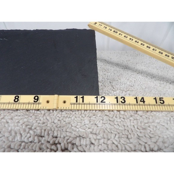 Crate&Barrel 216-018 Black Compressor Rectangle Slate Cheese Board Size 12"x5.5" - Picture 2 of 4